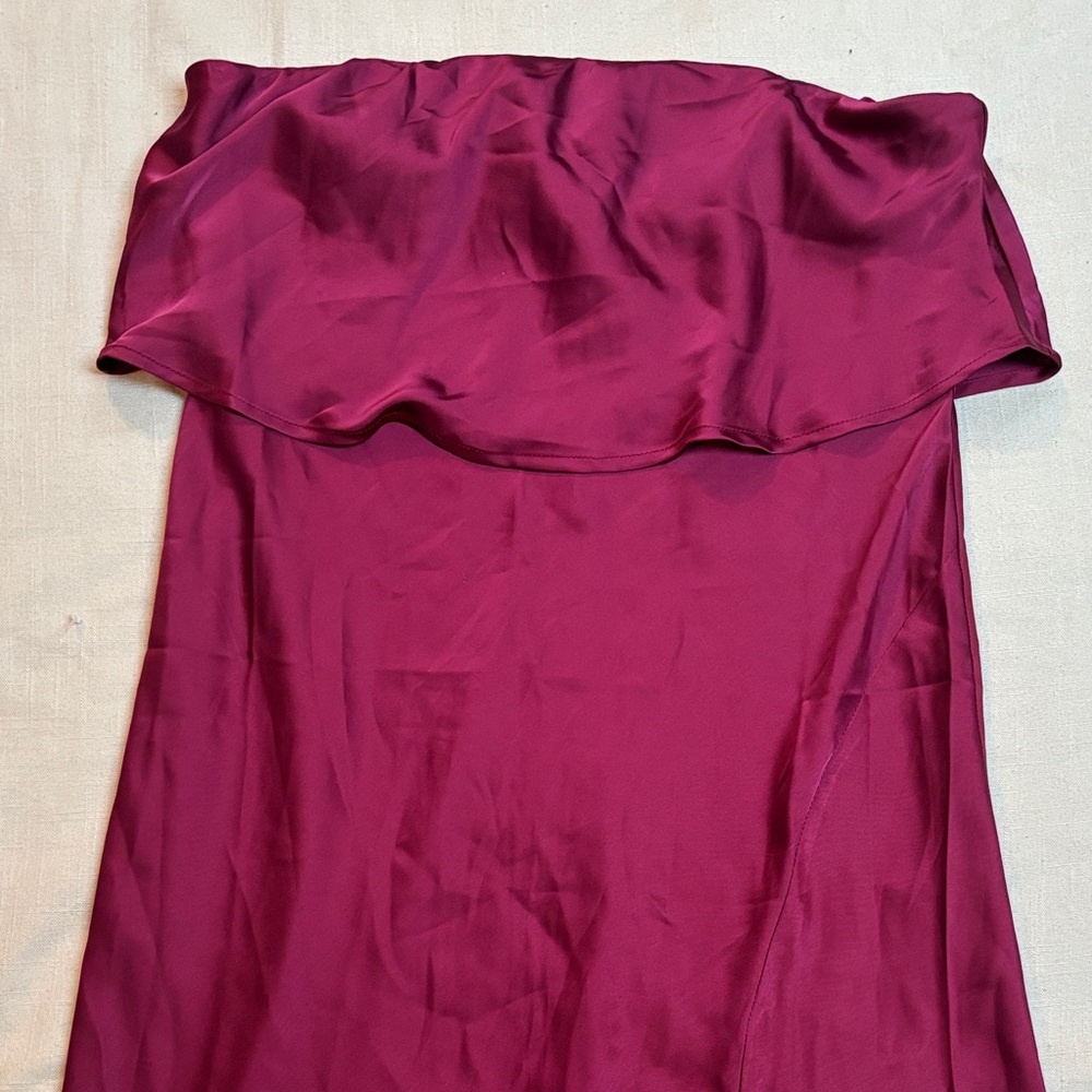 NWT Petal & Pup Vienna Strapless Midi Dress, Berry, Women’s Size Large - Picture 3 of 16